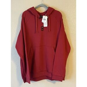 Men's 2XL NWT New York Red Bulls Adidas Travel Raglan Pullover Hoodie‎ Red